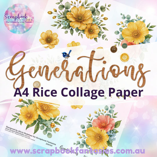 Generations A4 Rice Collage Paper - Bouquets 2 268048