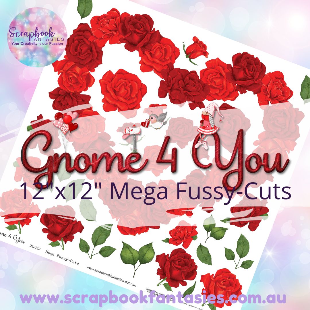 Gnome 4 You 12"x12" Mega Fussy-Cuts Page - Heart Wreath 262112