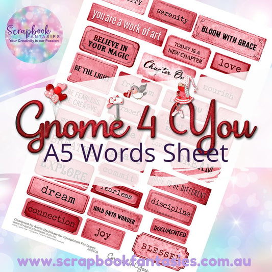 Gnome 4 You A5 Words Sheet - Word Plaques 262108