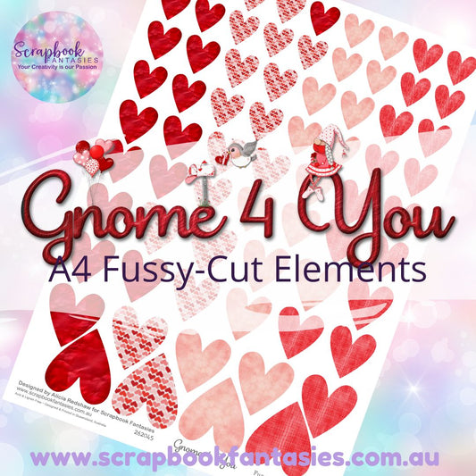 Gnome 4 You A4 Colour Fussy-Cut Elements - Hearts 1-1 262045