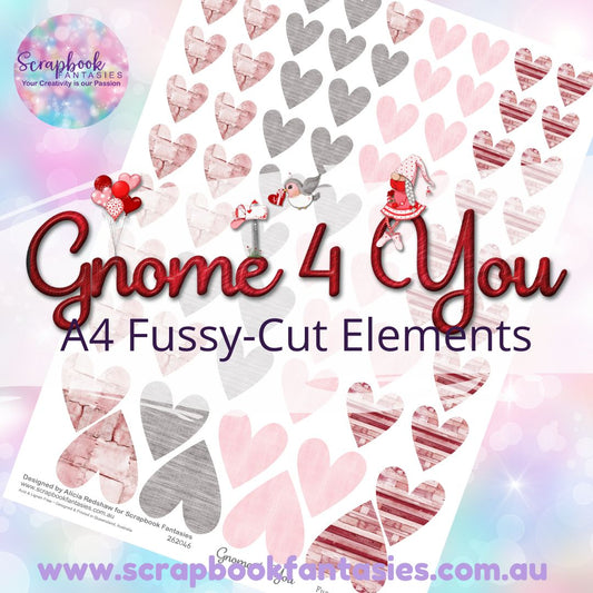 Gnome 4 You A4 Colour Fussy-Cut Elements - Hearts 1-2 262046