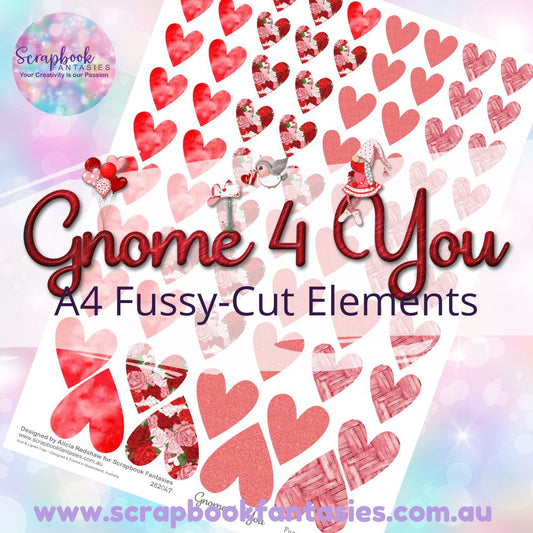 Gnome 4 You A4 Colour Fussy-Cut Elements - Hearts 1-3 262047