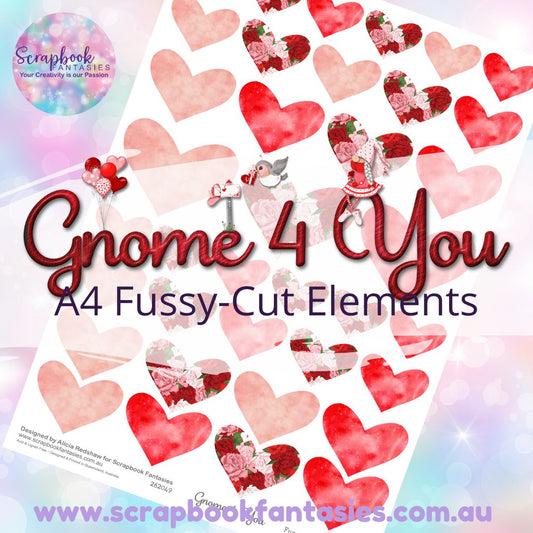 Gnome 4 You A4 Colour Fussy-Cut Elements - Hearts 2-2 262049