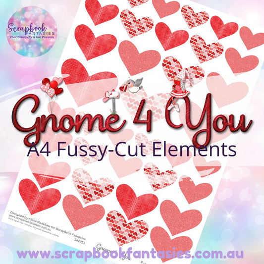 Gnome 4 You A4 Colour Fussy-Cut Elements - Hearts 2-4 262051