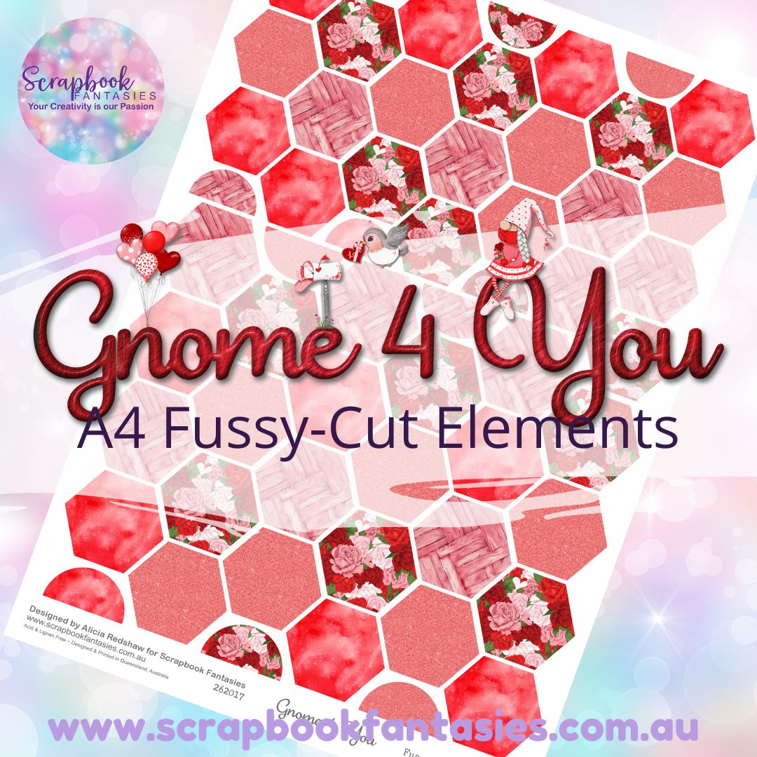 Gnome 4 You A4 Colour Fussy-Cut Elements - Hexagons 3 262017