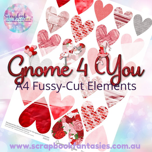 Gnome 4 You A4 Colour Fussy-Cut Elements - Large Hearts 1 262115
