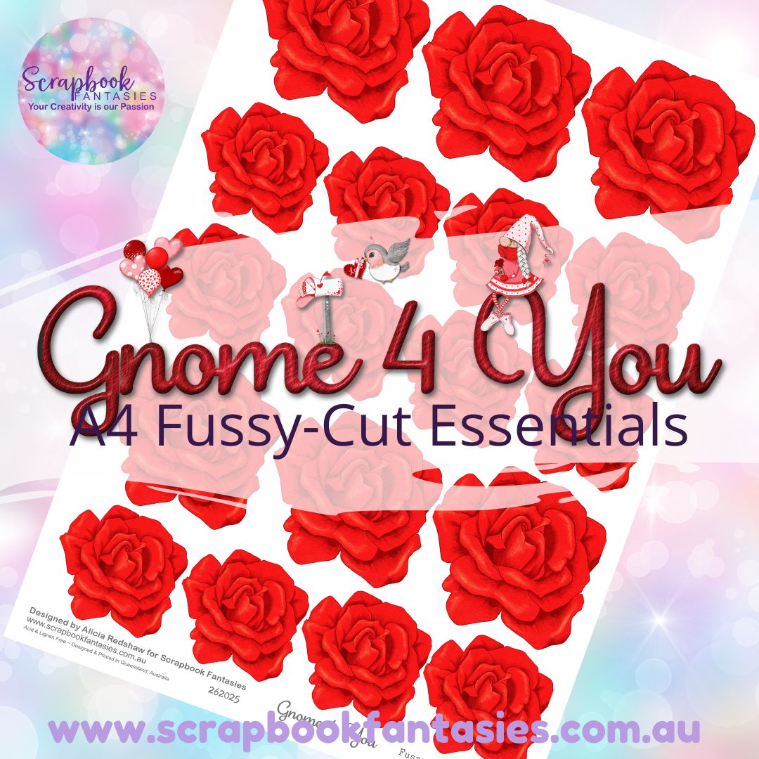 Gnome 4 You A4 Colour Fussy-Cut Essentials - Roses 5 262025