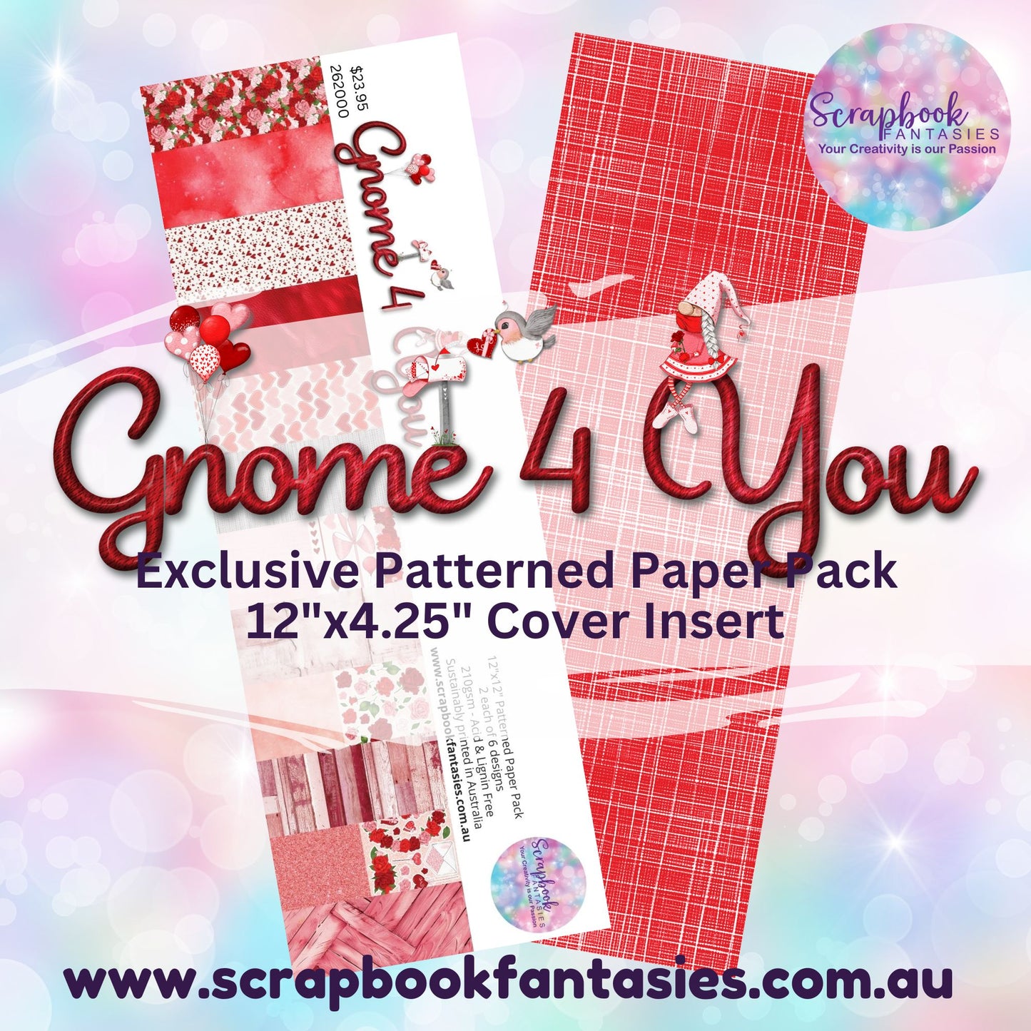 Gnome 4 You 12x12 Double-Sided Patterned Paper Pack - 262000