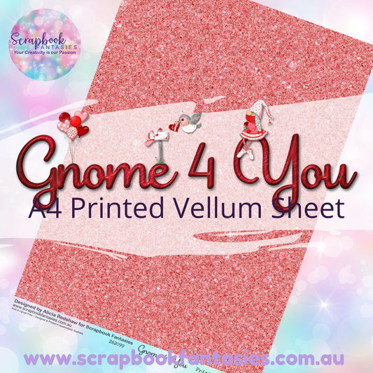 Gnome 4 You A4 Printed Vellum Sheet - Glitter Print 262099