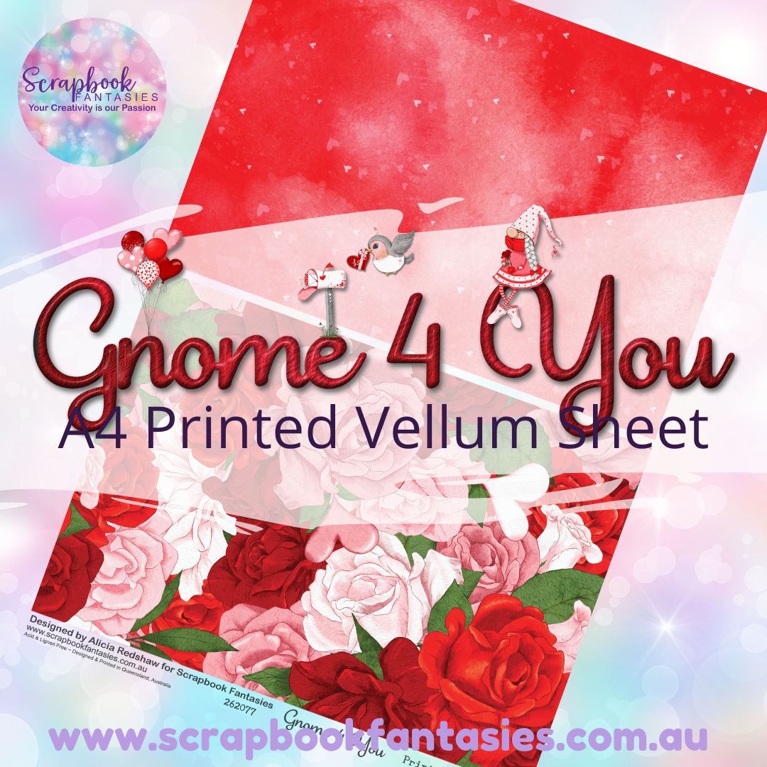 Gnome 4 You A4 Printed Vellum Sheet - Halves 1 262077