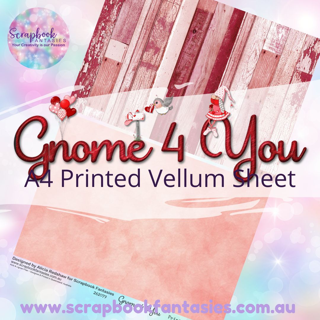 Gnome 4 You A4 Printed Vellum Sheet - Halves 3 262079