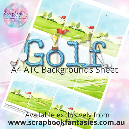 Golf A4 ATC Backgrounds Sheet  - Golf 250325