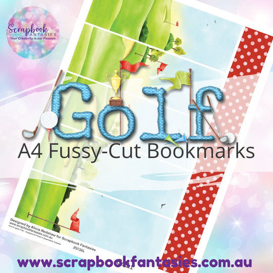 Golf A4 Colour Fussy-Cut Elements - Bookmarks 250324