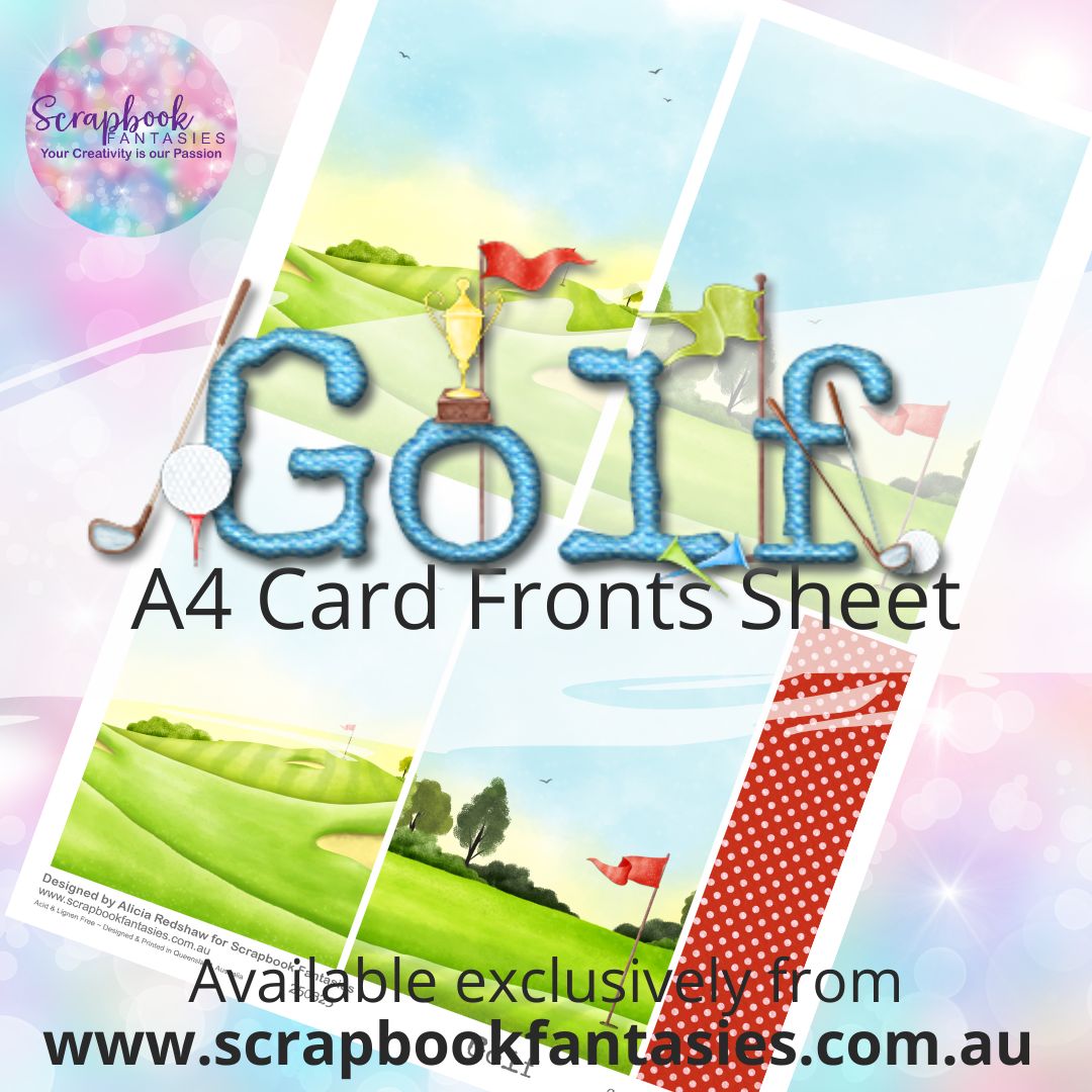 Golf A4 Card Fronts Sheet  - Golf 250323