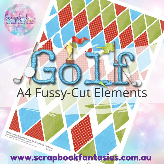 Golf A4 Colour Fussy-Cut Elements - Diamonds 250306