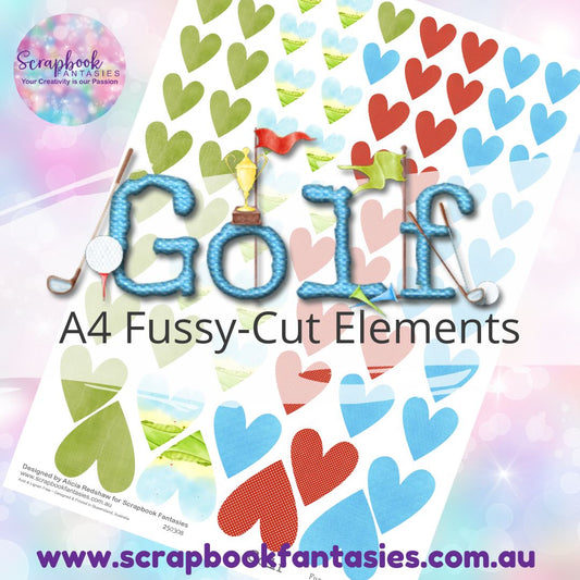 Golf A4 Colour Fussy-Cut Elements - Hearts 1 250308