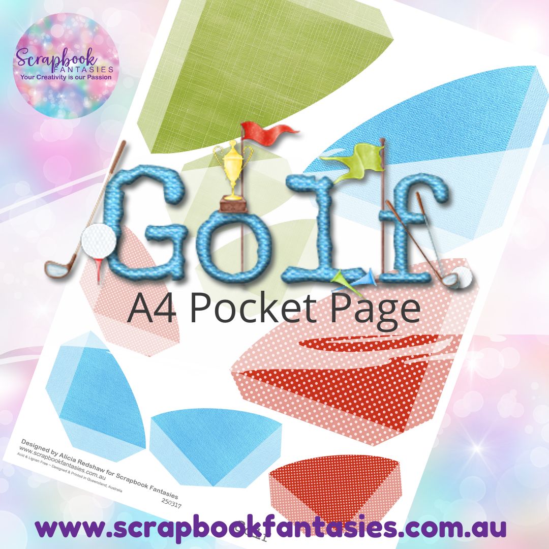 Golf A4 Colour Pocket Page - Rounded Corners 250317