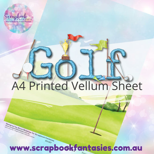 Golf A4 Printed Vellum Sheet - Golf Course 250327