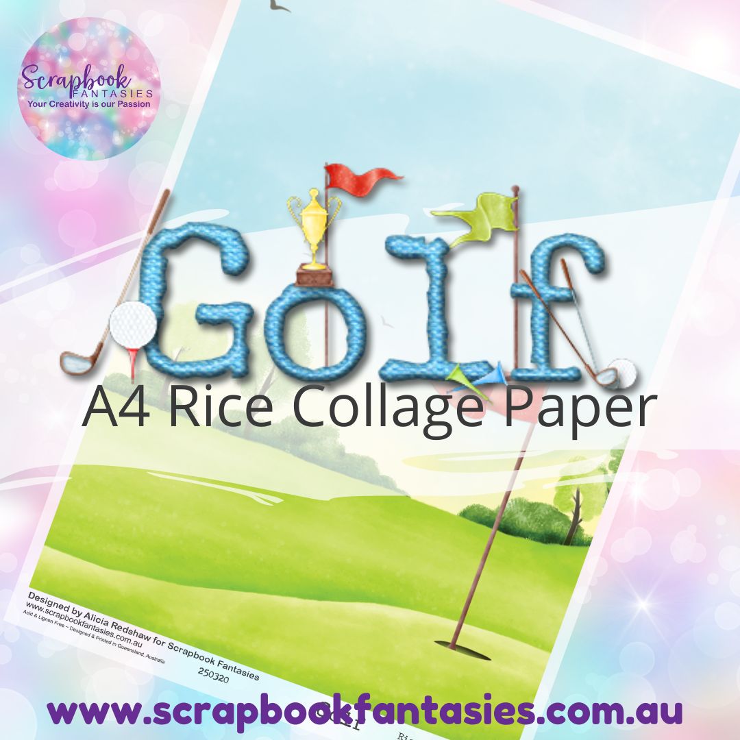 Golf A4 Rice Collage Paper - Golf Course 250320