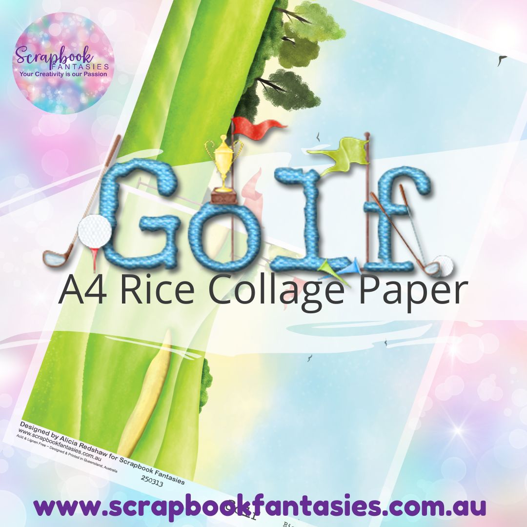 Golf A4 Rice Collage Paper - Halves 2 250313