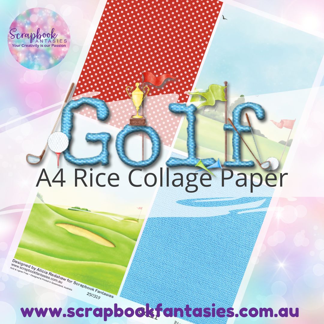 Golf A4 Rice Collage Paper - Quarters 250319