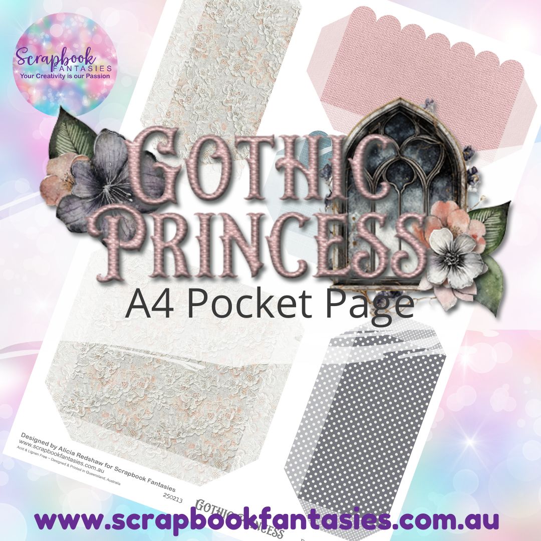 Gothic Princess A4 Colour Pocket Page - Rectangles & Square 1 250213