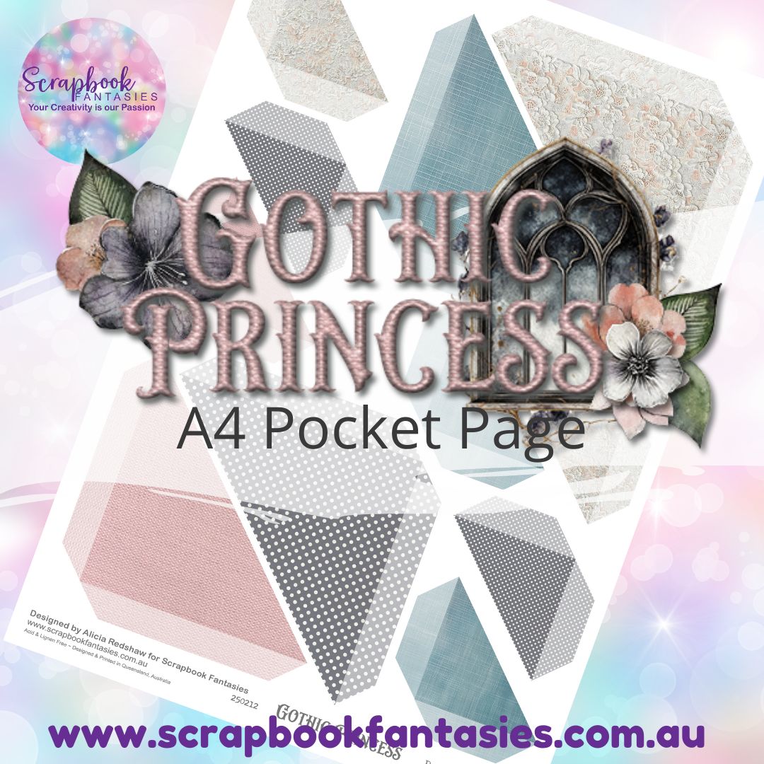 Gothic Princess A4 Colour Pocket Page - Straight Corner 1 250212