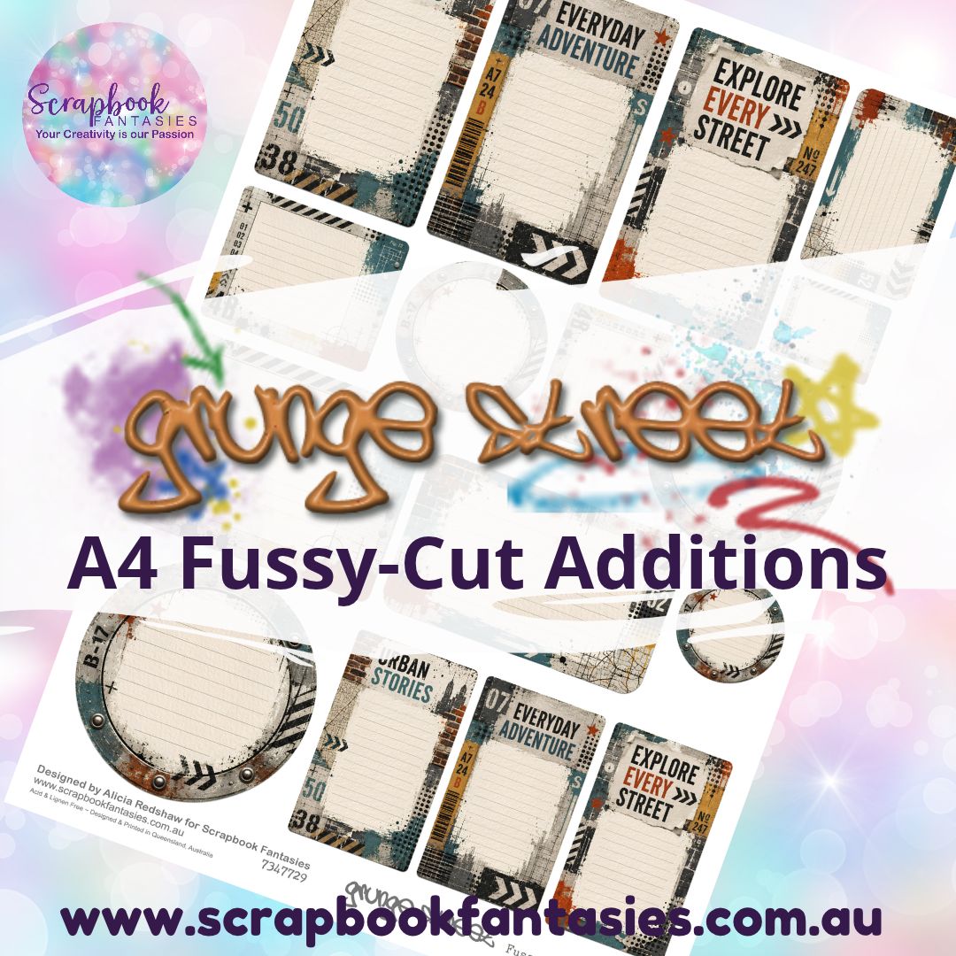 Grunge Street A4 Colour Fussy-Cut Additions - Journal Spots 7347729