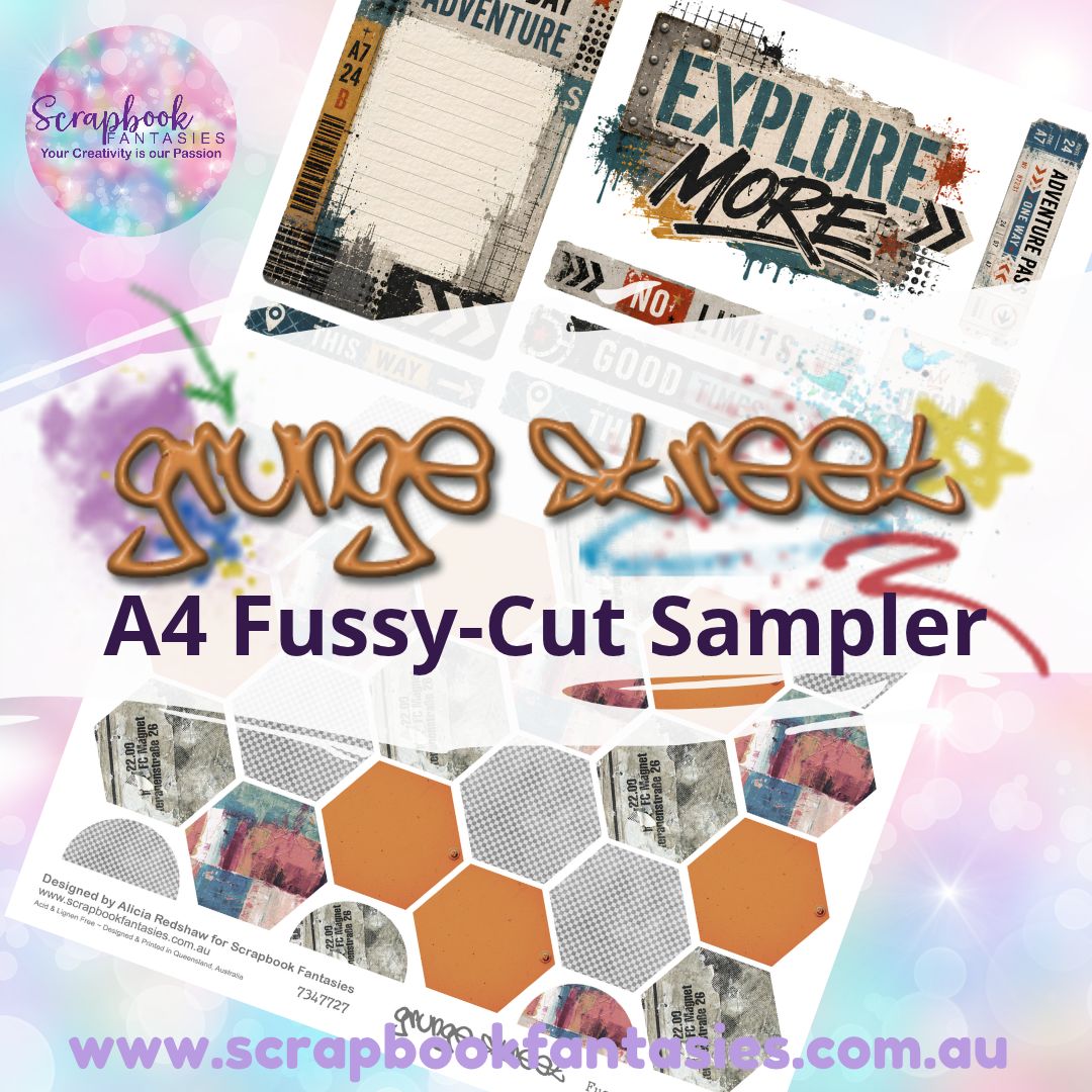 Grunge Street A4 Colour Fussy-Cut Sampler 2 - 7347727