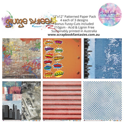 Grunge Street 12x12 Double-Sided Patterned Paper Pack (9 pieces) 7344700