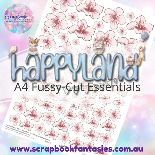 Happyland A4 Colour Fussy-Cut Essentials - Cherry Blossoms 250113