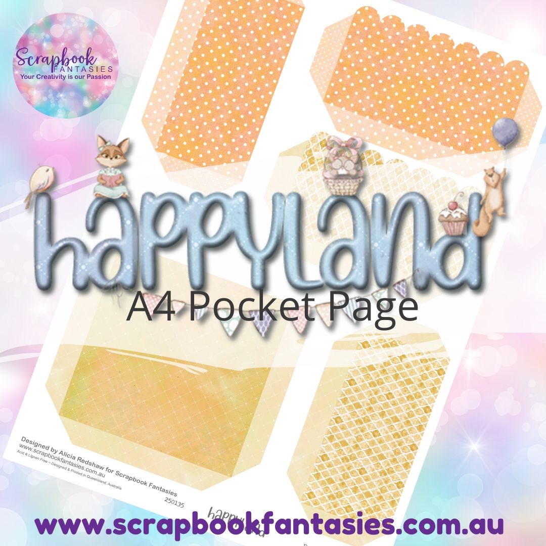 Happyland A4 Colour Pocket Page - Rectangles & Square 2 250135