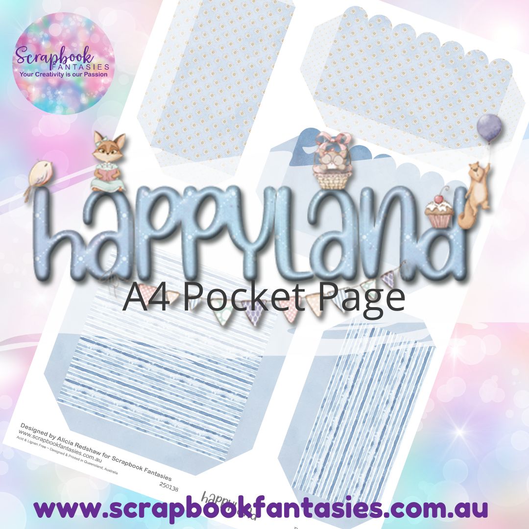 Happyland A4 Colour Pocket Page - Rectangles & Square 5 250138