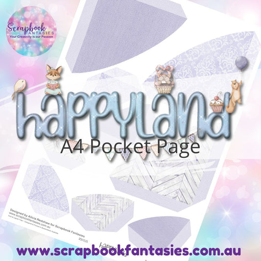 Happyland A4 Colour Pocket Page - Rounded Corners 3 250131