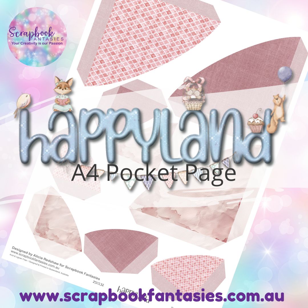 Happyland A4 Colour Pocket Page - Rounded Corners 4 250132