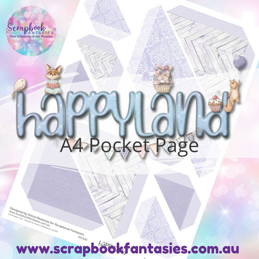 Happyland A4 Colour Pocket Page - Straight Corners 3 250126