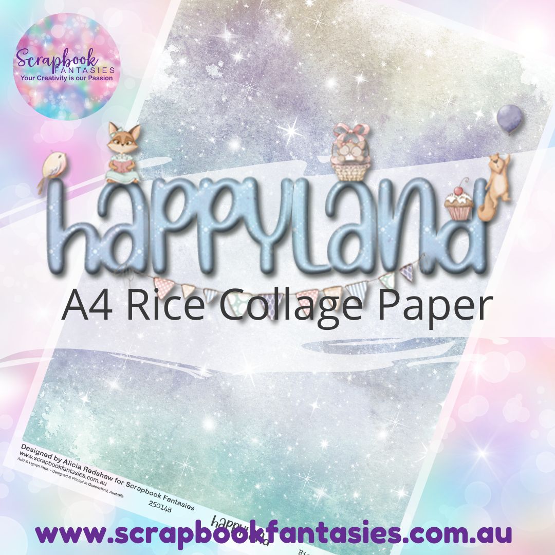 Happyland A4 Rice Collage Paper - Soft Galaxy 250148