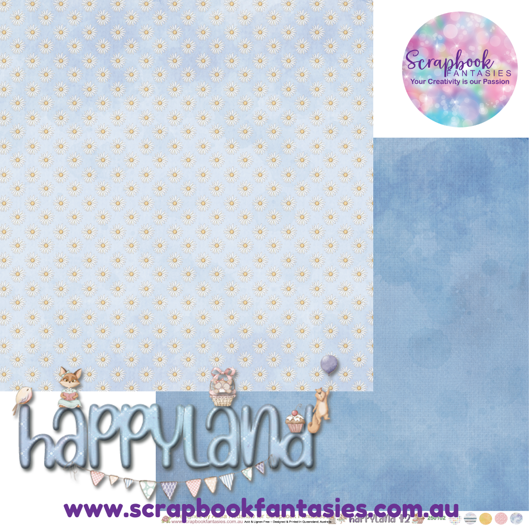 Happyland 12x12 Double-Sided Patterned Paper 2 - 250102