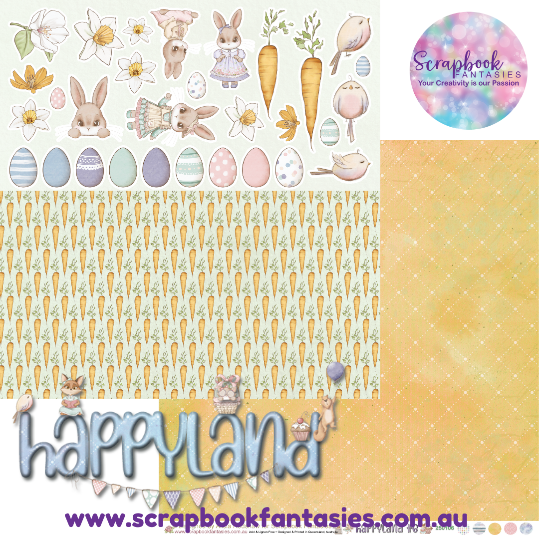 Happyland 12x12 Double-Sided Patterned Paper 6 - 250106