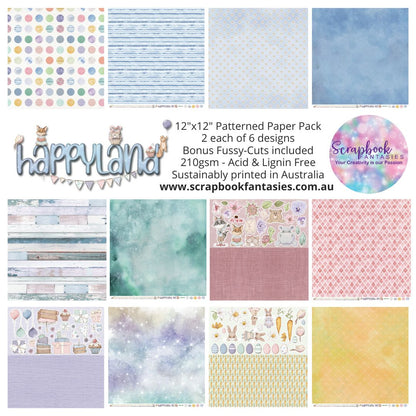 Happyland 12x12 Double-Sided Patterned Paper Pack - 250100