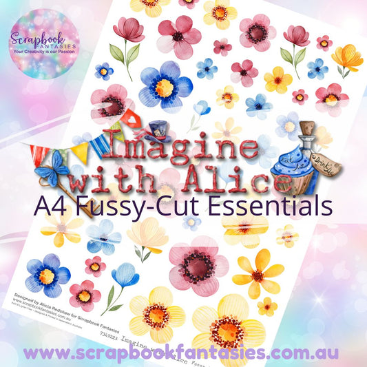 Imagine with Alice A4 Colour Fussy-Cut Essentials - Flowers 7349223