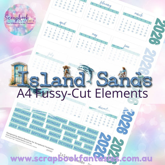 Island Sands A4 Colour Fussy-Cut Calendar - 2026 250087