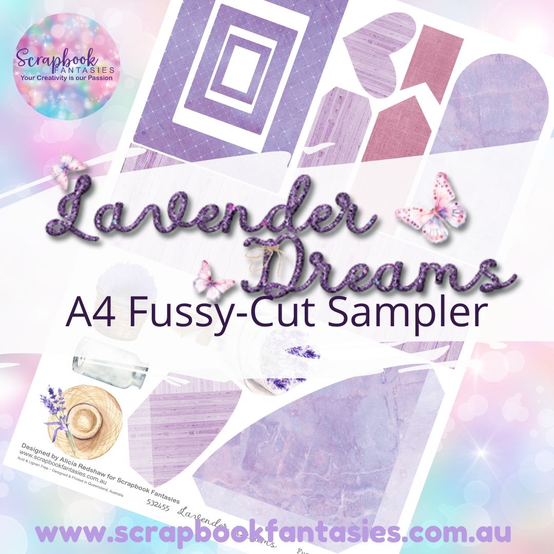Lavender Dreams A4 Colour Fussy-Cut Sampler - Shades of Lavender - 532455