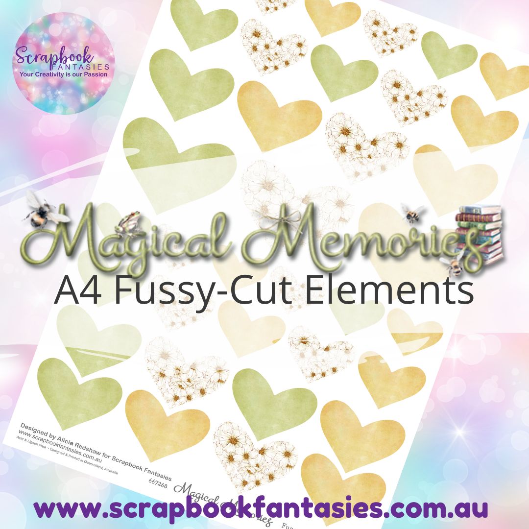 Magical Memories A4 Colour Fussy-Cut Elements - Hearts 1 667268