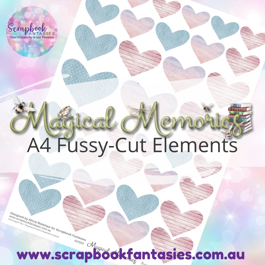 Magical Memories A4 Colour Fussy-Cut Elements - Hearts 2 667269