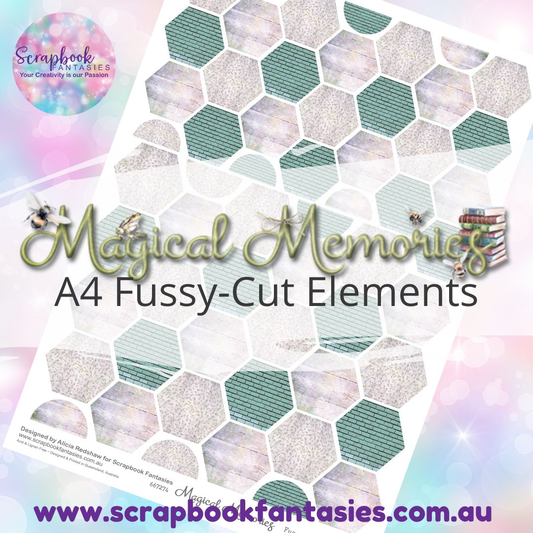 Magical Memories A4 Colour Fussy-Cut Elements - Hexagons 3 667274