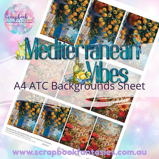 Mediterranean Vibes A4 ATC Backgrounds Sheet 1 265047