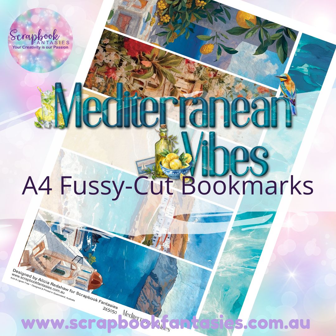 Mediterranean Vibes A4 Colour Fussy-Cut Elements - Bookmarks 265050