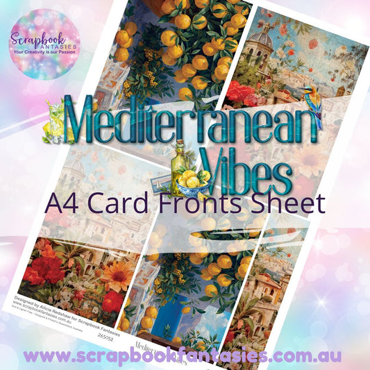 Mediterranean Vibes A4 Card Fronts Sheet 1 265052