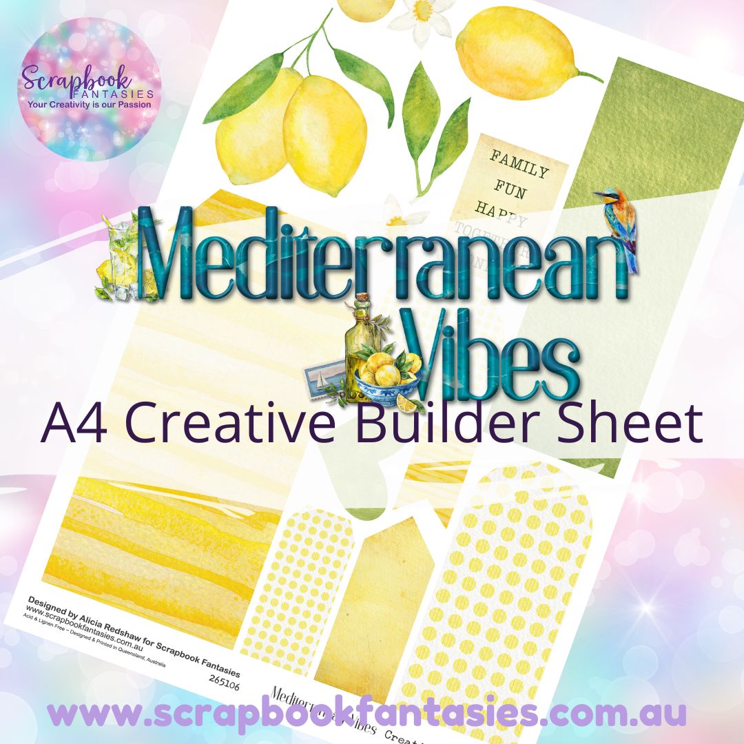 Mediterranean Vibes A4 Creative Builder Sheet 1 - 265106